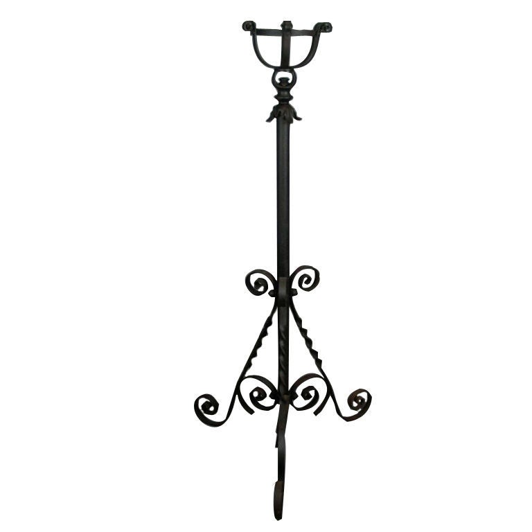 Circa 1920's Italian hand made iron plant stand