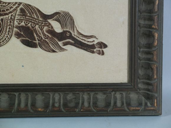 Wood block of Horses In Good Condition In Douglas Manor, NY