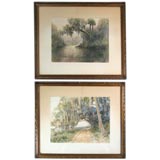 1920
s Pair of Watercolor