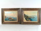 By the Sea  Pair of Italian Oil Painting