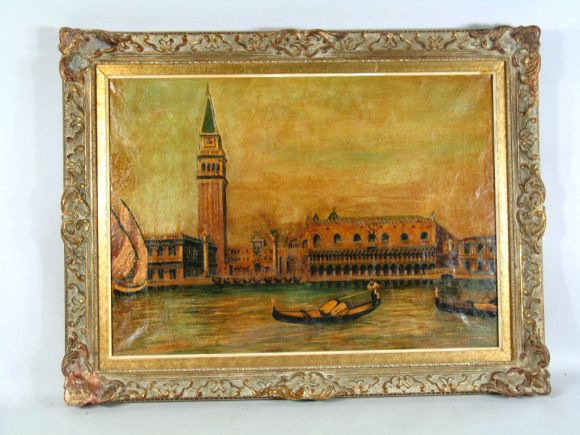 1930's Venice Oil Painting