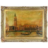 1930's Venice Oil Painting