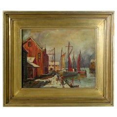 Fishing Village Oil painting