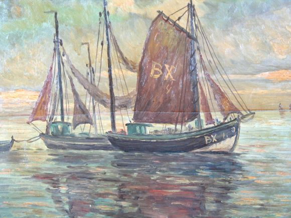 Fishing Ship Oil Painting