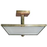 Glass and brass  Flushmount (two available)