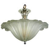 Frosted glass flower shaped pendant