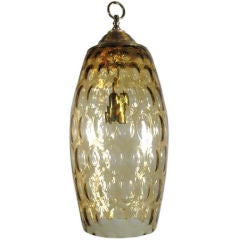 Murano Amber Bubble Glass Pendant 10