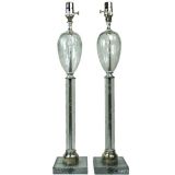 Antique Pair crystal lamps