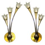 Pair Large  tulip flower sconces(2 pair available)