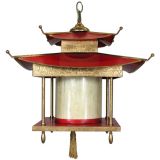 Circa 1950's Large Pagoda Lantern(additional 2 pieces in black)