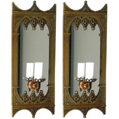 Pair Mirrored One light  Sconces (4 pair available)