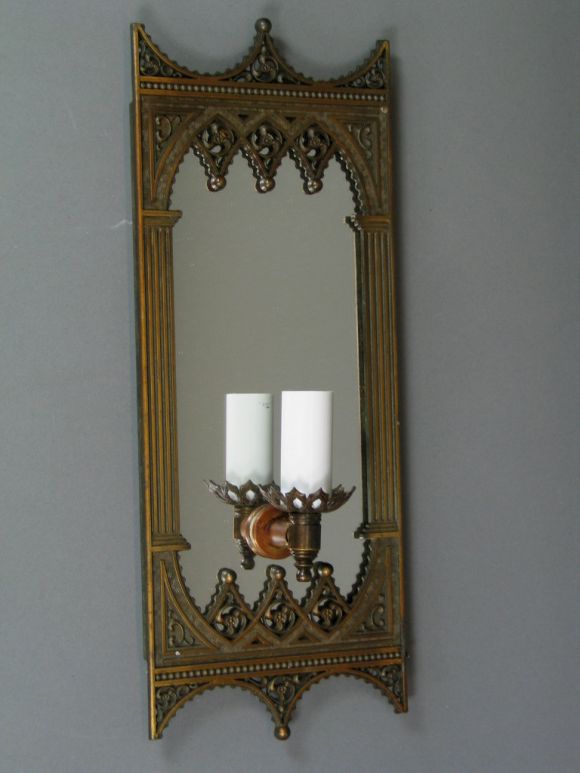 Pair Mirrored One light  Sconces (4 pair available)