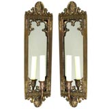 Pair Large Mirrored  Sconces (4 pair available)