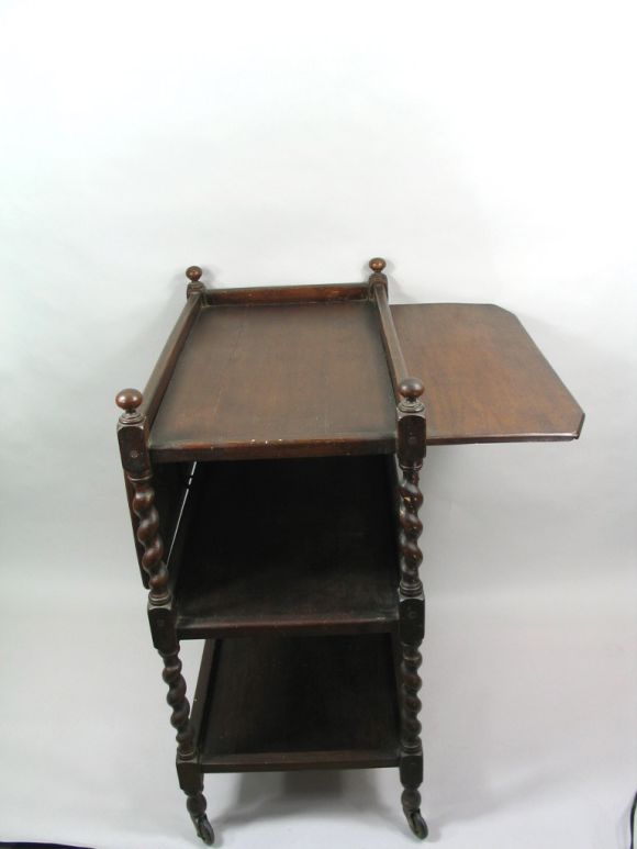 Circa 1910's English Barley Twist rolling table