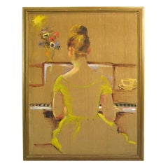 Oil Painting- At the Piano 7