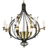 Vintage Circa 1960
s Modern cage chandelier