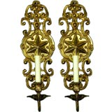 Pair 19th century Italian  brass sconces