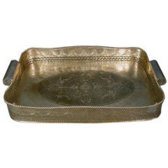 Silverplated brass serving tray
