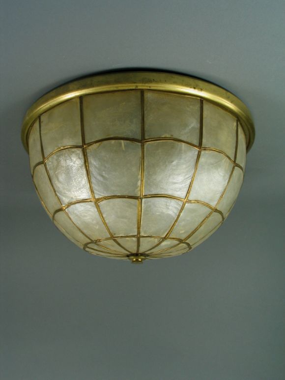 Capiz shell flushmount