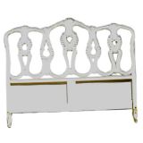 French carved wood headboard