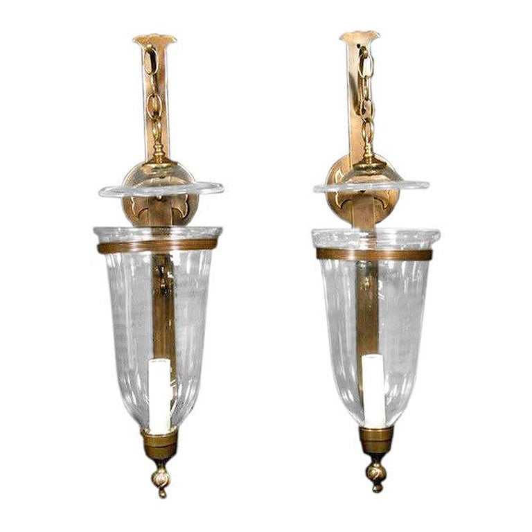 Large Pair Hurricane Sconces