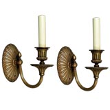 Pair of One Arm Dark Brass Sconce