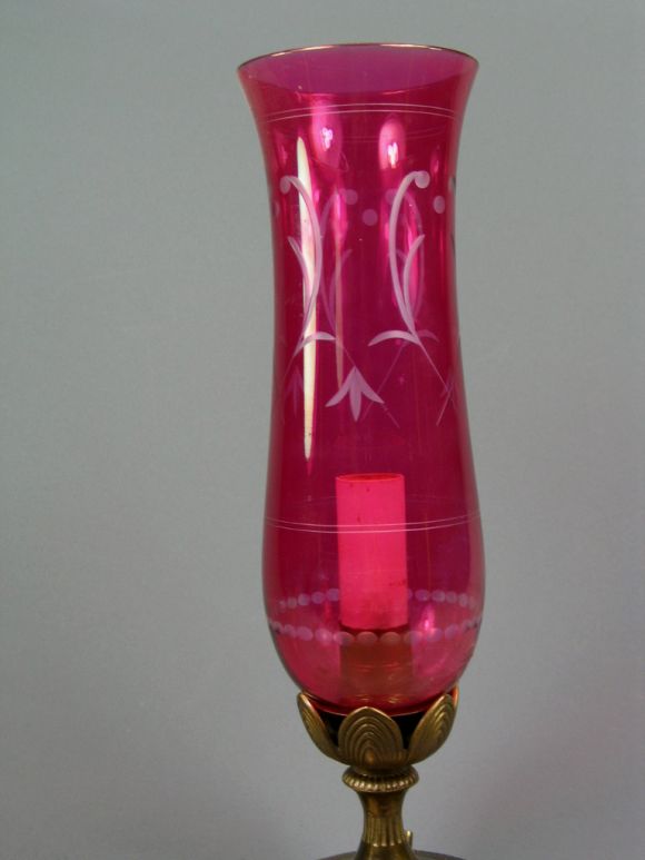 Pair hurricane lamps