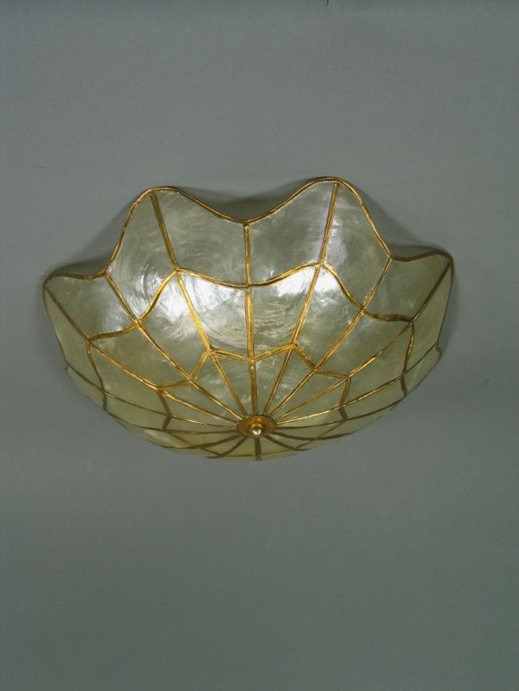 Capiz shell flushmount