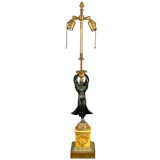 1910's Figural Bronze Single Lamp