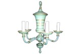 Teal Tole Four Arm