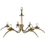 ON SALE French 1940s Six-Light Spider  Chandelier