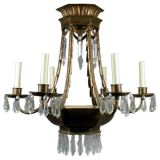 Antique Circa 1920's French Six Arm Chandelier