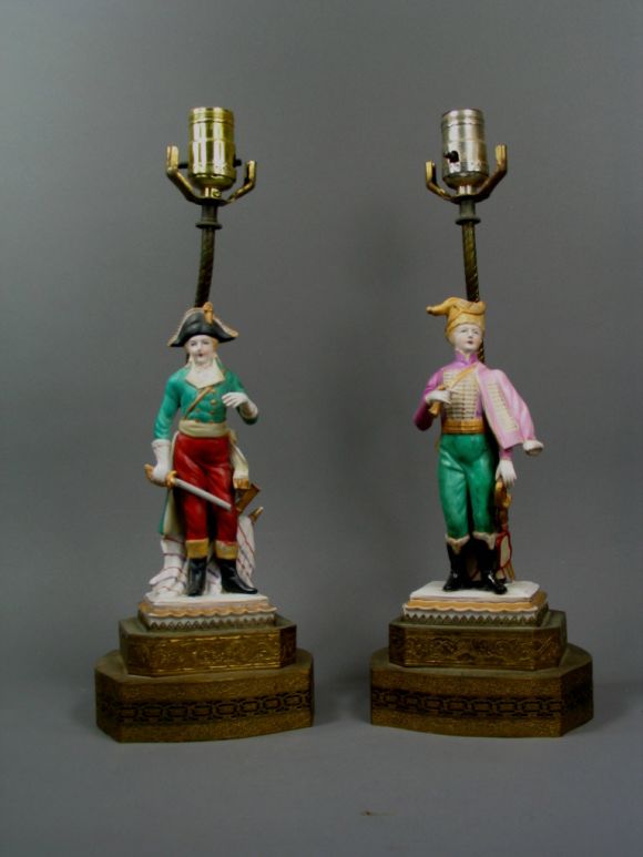 Pair English figural  Lamps