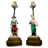 Pair English figural  Lamps