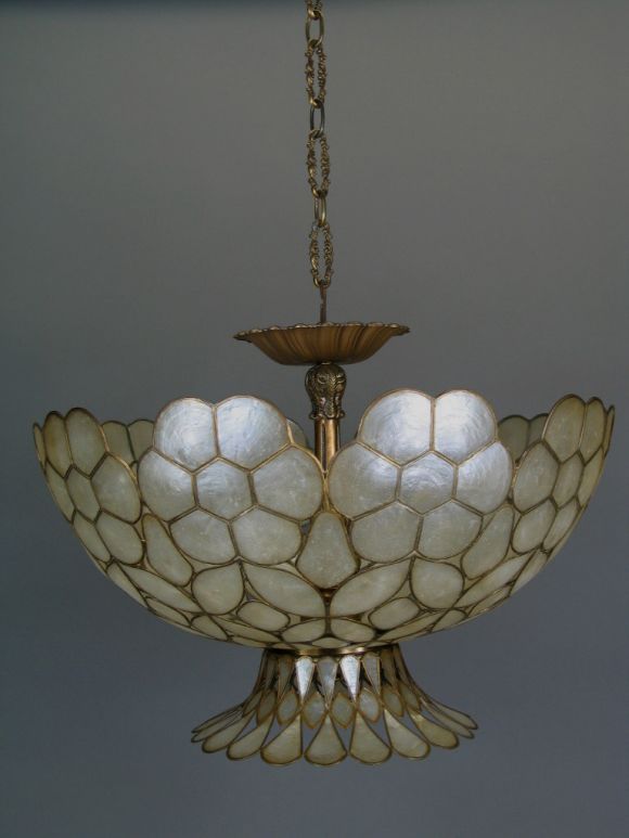 Circa 1950's Capiz Shell chandelier
