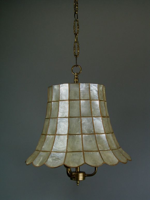 Circa 1950's Capiz Shell  Fixture(2 available)