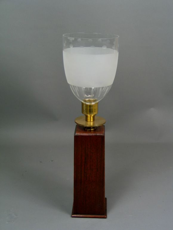 Pair Frosted Glass Hurricane (2 pair available)