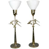 Pair Frankart Deco table lamps