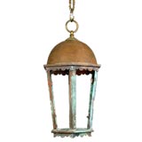 Circa 1930's Copper  Verdigris Lantern