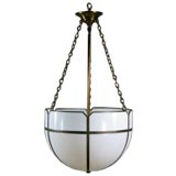 Circa 1940
s Large Bent Glass Inverted Dome