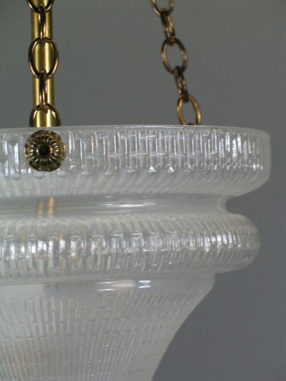 Mid-20th Century ON SALE  Circa 1930's Opaline Glass Inverted Dome(2 available)
