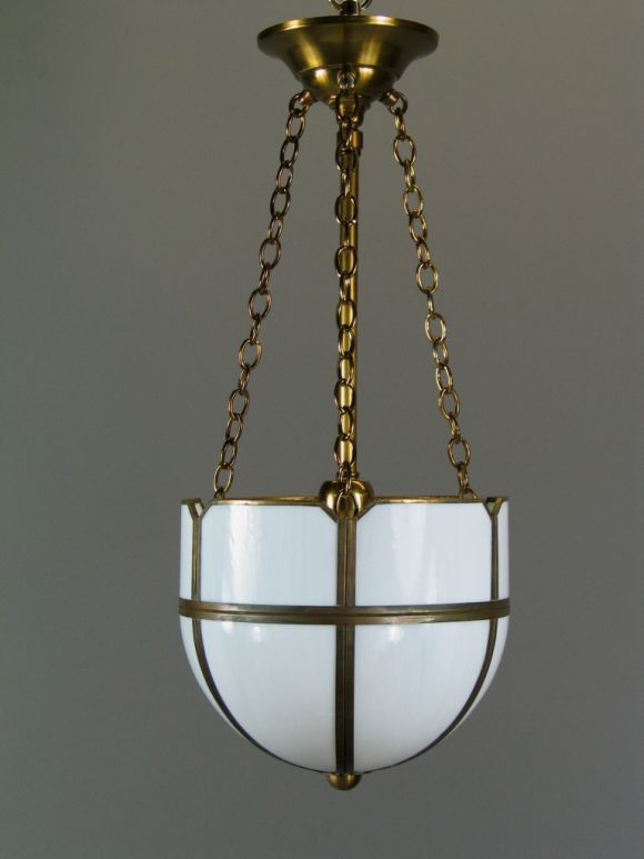 Circa 1940's Small Bent Glass Inverted Dome