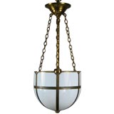 Circa 1940
s Small Bent Glass Inverted Dome