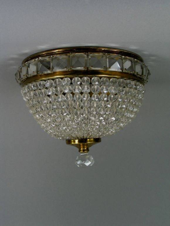 Circa 1930's Beaded Flush Mount