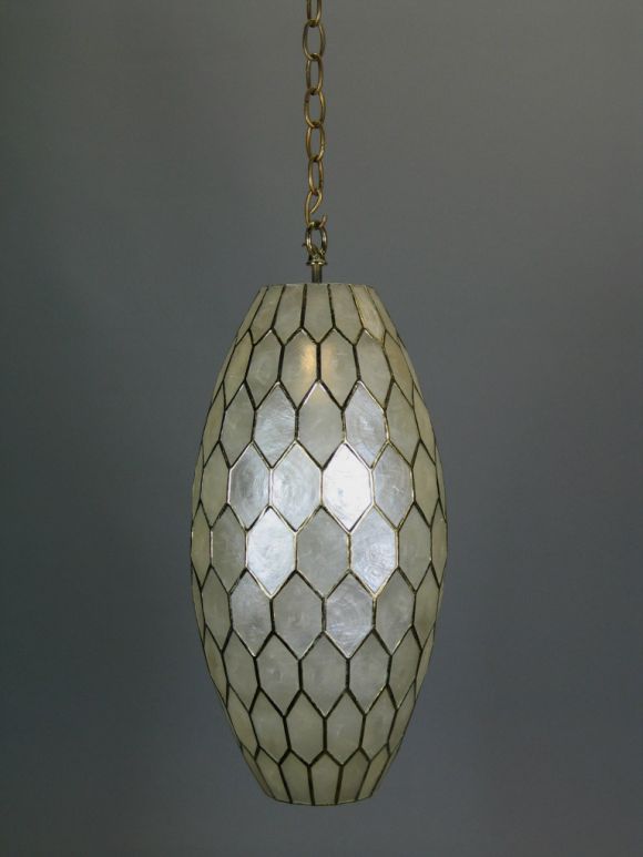 Circa 1950 Capiz Shell Pendant 2 available