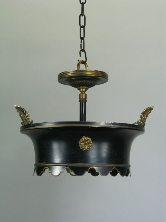 Circa 1920'sBlack Tole Fixture