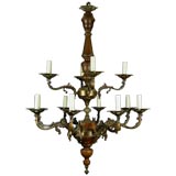 Antique Circa 1920's Two Level Italian Chandelier