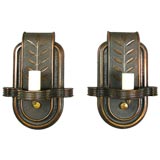Circa 1920's Arts' and Craft  Copper One Light Sconces