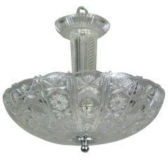 Antique Cut Crystal Pendant / flushmount