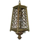 Circa 1910's Bronze Pierced  Lantern